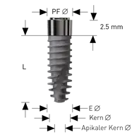 4.23.795 SPI®NEVO impl. LC INICELL®, healing cap incl.,